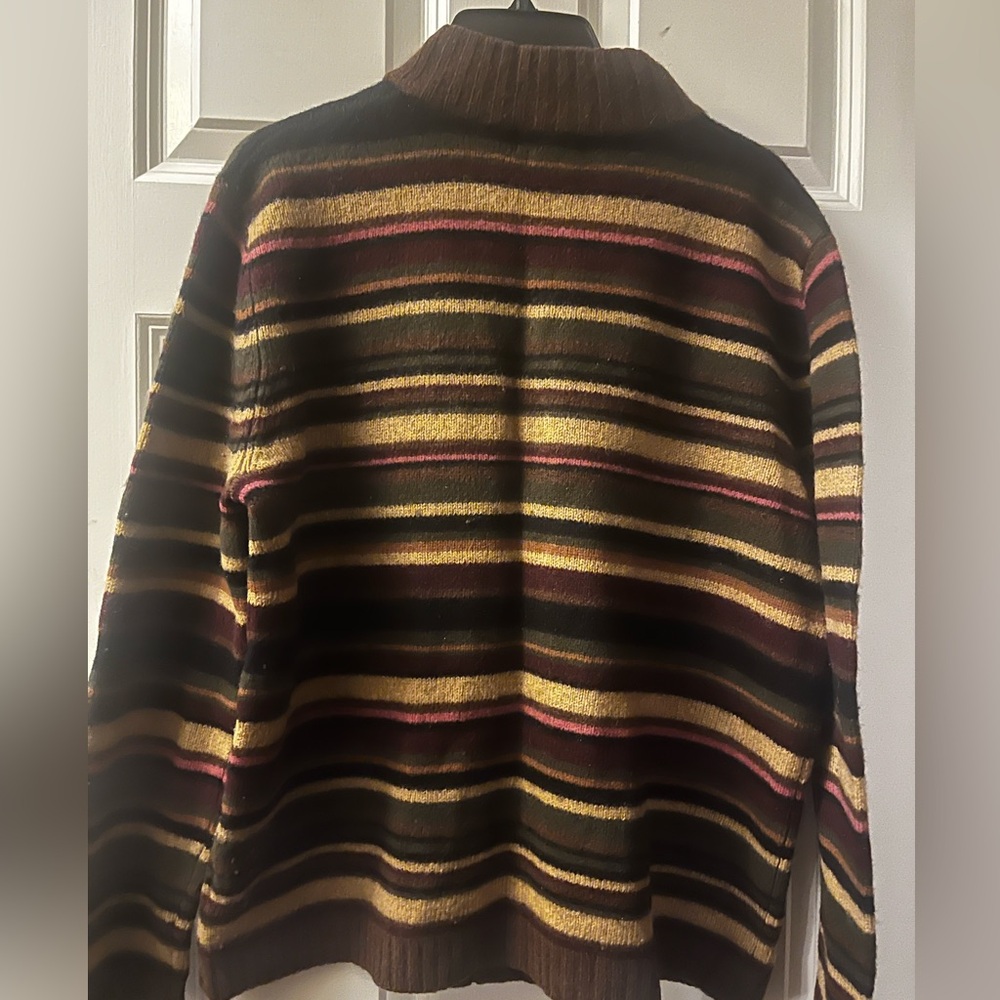 Jones New York Wool Zip-Up Sweater in Earth Tones - Picture 3 of 3